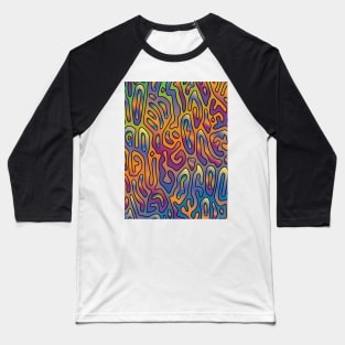 Seamless Turing Pattern Abstract Colored Baseball T-Shirt